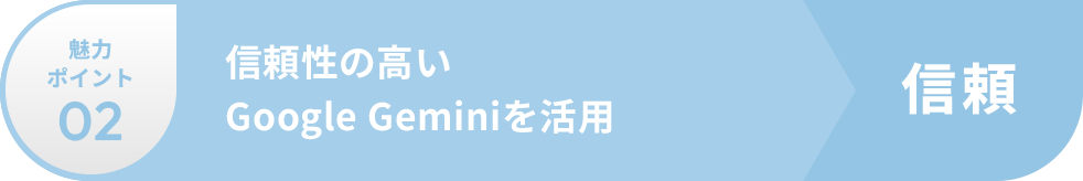 信頼性の高いGoogle Geminiを活用